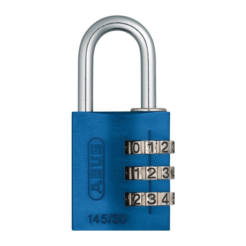 Cadenas a combinaison - ABUS - 145/30 - 3 chiffres - Aluminium bleu -