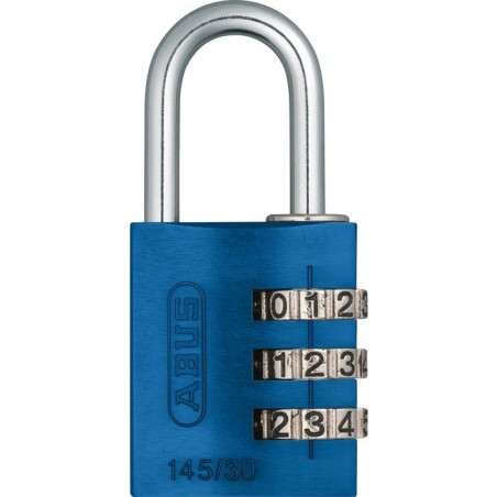 Cadenas a combinaison - ABUS - 145/30 - 3 chiffres - Aluminium bleu -