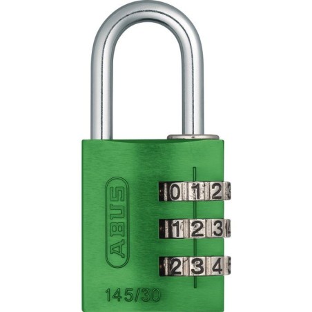 Cadenas a combinaison - ABUS - 145/30 - 3 chiffres - Aluminium vert -