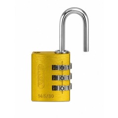 Cadenas a combinaison - ABUS - 145/30 - 3 chiffres - Aluminium jaune -