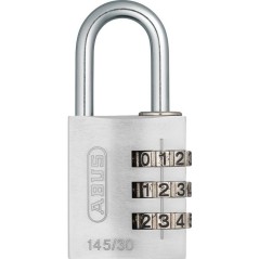 Cadenas a combinaison - ABUS - 145/30 - 3 chiffres - Aluminium argent