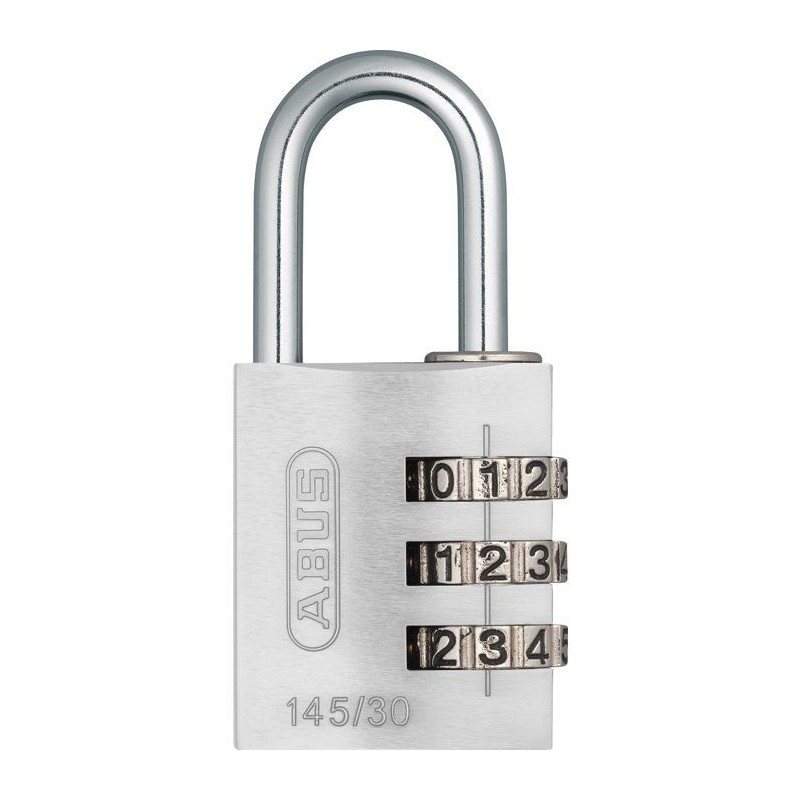 Cadenas a combinaison - ABUS - 145/30 - 3 chiffres - Aluminium argent