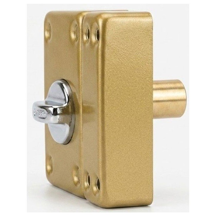 Verrou de porte - ABUS - VAD136 CB 45 - a bouton - Bronze - Entraxe 45 x 76 mm Verrou de porte - ABUS - VAD136 CB 45 - a bouton - Bronze - Entraxe 45 x 76 mm