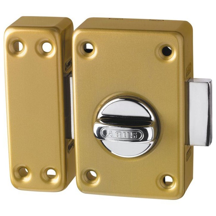 Verrou de porte - ABUS - VAD136 CB 45 - a bouton - Bronze - Entraxe 45 x 76 mm Verrou de porte - ABUS - VAD136 CB 45 - a bouton - Bronze - Entraxe 45 x 76 mm