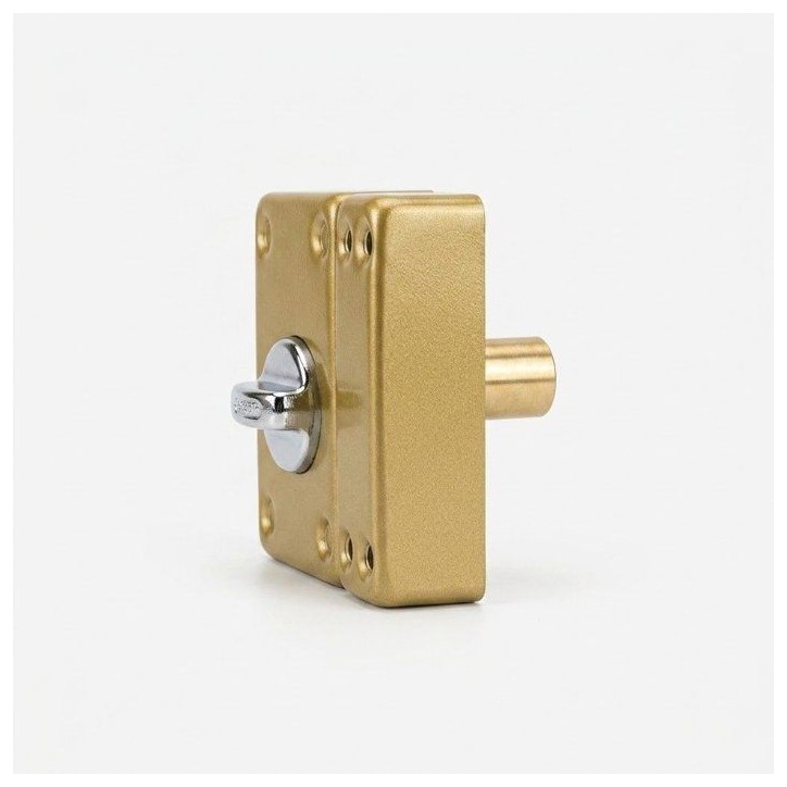 Verrou de porte - ABUS - VAD136 CB 45 - a bouton - Bronze - Entraxe 45 x 76 mm Verrou de porte - ABUS - VAD136 CB 45 - a bouton - Bronze - Entraxe 45 x 76 mm