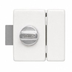 Verrou de porte - ABUS - V83 CB 45 W - a bouton - Blanc - Coffre acier