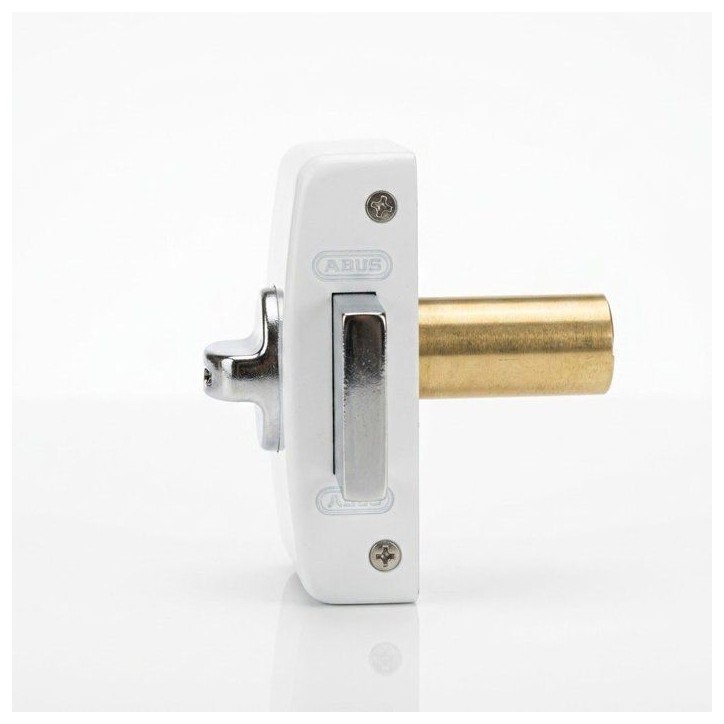 Verrou de porte - ABUS - V83 CB 45 W - a bouton - Blanc - Coffre acier Verrou de porte - ABUS - V83 CB 45 W - a bouton - Blanc - Coffre acier