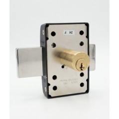 Verrou de porte - ABUS - V83 CB 40 BK - a bouton - Noir - Coffre acier
