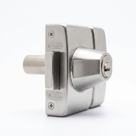 Verrou de porte haute sécurité - ABUS - VP12R CC 45 F9 - Double cylindre - Acier brossé - 12 goupilles