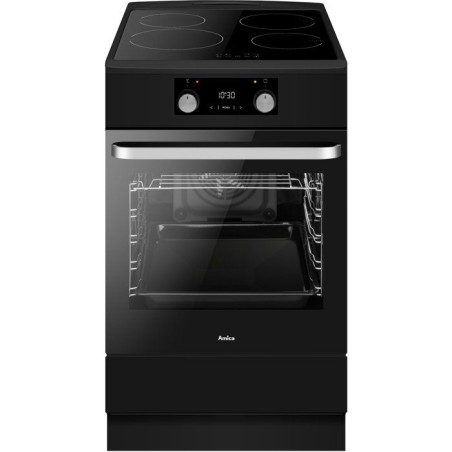 Piano de cuisson induction - AMICA - ACID605N/1 - 4 foyers - 1 four - 50 cm - Noir