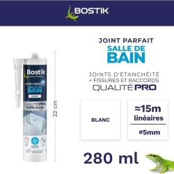 Mastic salle de bain - BOSTIK - Joint Parfait - Étanchéité silicone