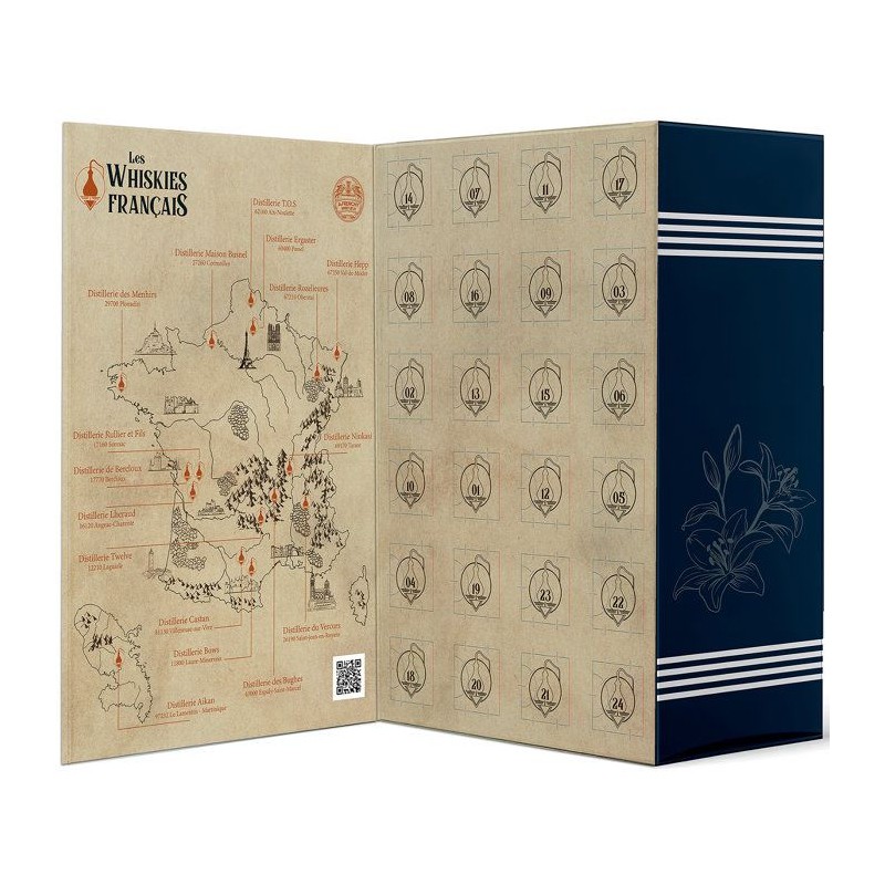Calendrier de l'Avent découverte de 24 Whiskies Français - 24 x 2cl