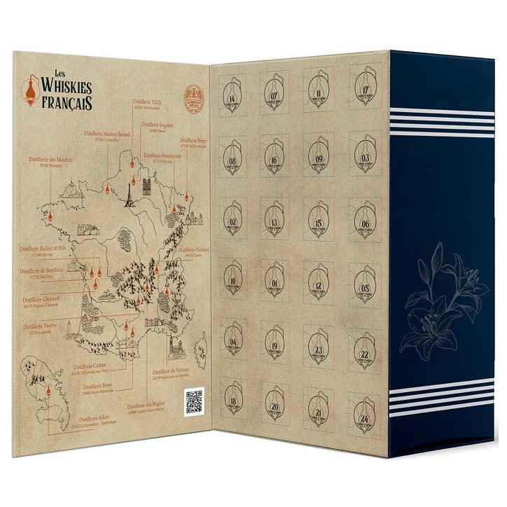 Calendrier de l'Avent découverte de 24 Whiskies Français - 24 x 2cl Calendrier de l'Avent découverte de 24 Whiskies Français - 24 x 2cl