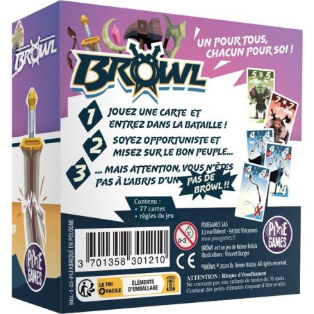 Jeu de société - PIXIEGAMES - Bröwl - Jeu de cartes tactique - Rapide - Des 8 ans