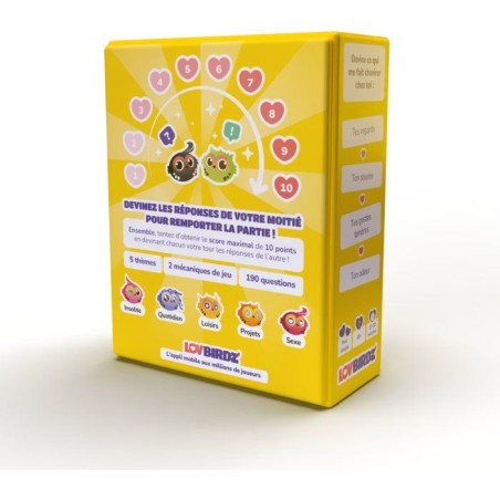 Jeu de cartes - CHOUIC - LovBirdz - Quiz de couple - 190 cartes questions