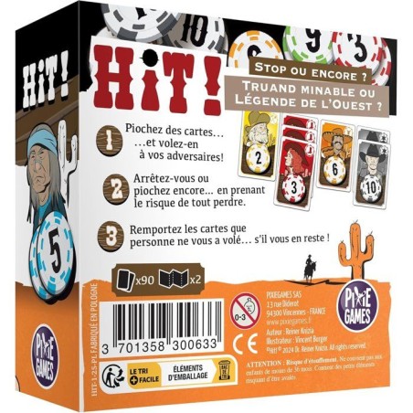 Jeu de cartes - PIXIEGAMES - Hit ! - Stop ou Encore - Bluff - Des 8 ans