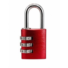 Cadenas a combinaison - ABUS - 145/30 - 3 chiffres - Aluminium rouge -