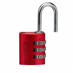Cadenas a combinaison - ABUS - 145/30 - 3 chiffres - Aluminium rouge -