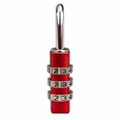 Cadenas a combinaison - ABUS - 145/30 - 3 chiffres - Aluminium rouge -
