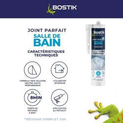 Mastic salle de bain - BOSTIK - Joint Parfait - Étanchéité silicone