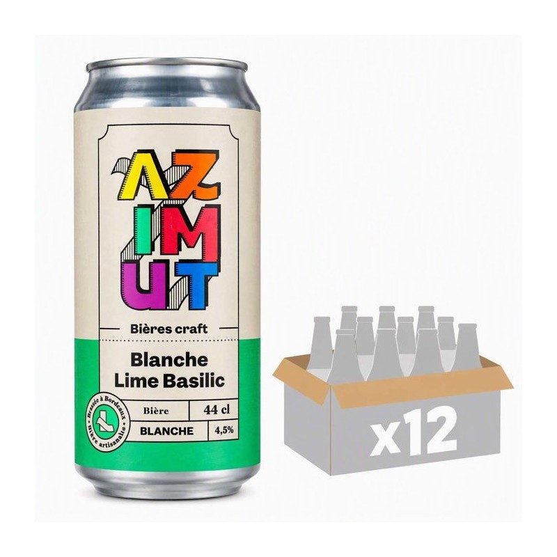 Azimut - Lime Basilic - Biere Blanche - 4,5% Vol. - 12x44cl