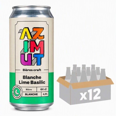 Azimut - Lime Basilic - Biere Blanche - 4,5% Vol. - 12x44cl