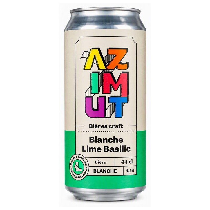 Azimut - Lime Basilic - Biere Blanche - 4,5% Vol. - 12x44cl