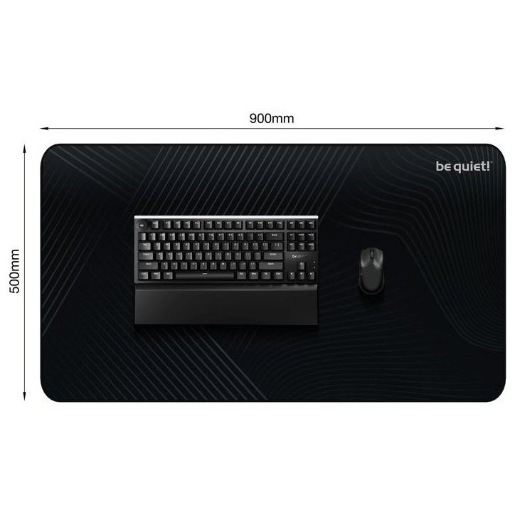 Tapis de souris - BE QUIET! - Mousepad XL - 900x500mm - 3mm - Noir Tapis de souris - BE QUIET! - Mousepad XL - 900x500mm - 3mm - Noir