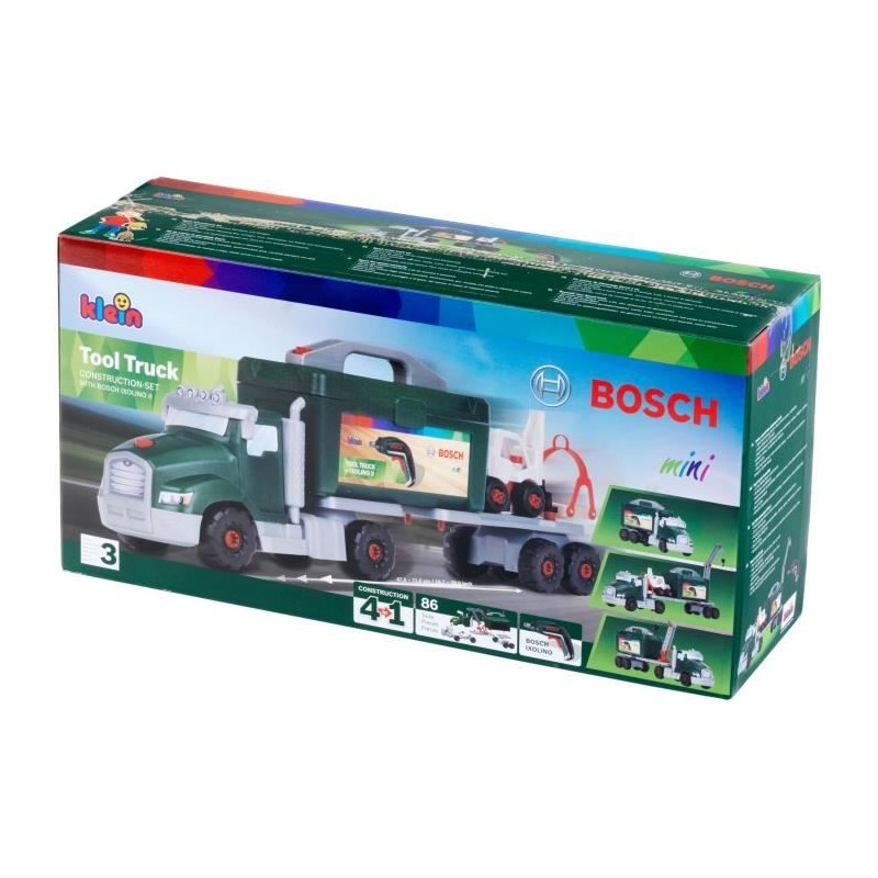 Jouet de bricolage - KLEIN - Camion de bricolage Bosch a monter/démon Jouet de bricolage - KLEIN - Camion de bricolage Bosch a monter/démon