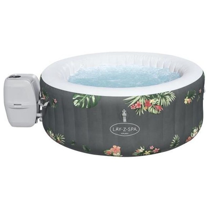Spa gonflable BESTWAY - Lay-Z-Spa Aruba - 170 x 66 cm - 2 a 3 places - Rond (Inclus : couverture, cartouche et diffuseur)
