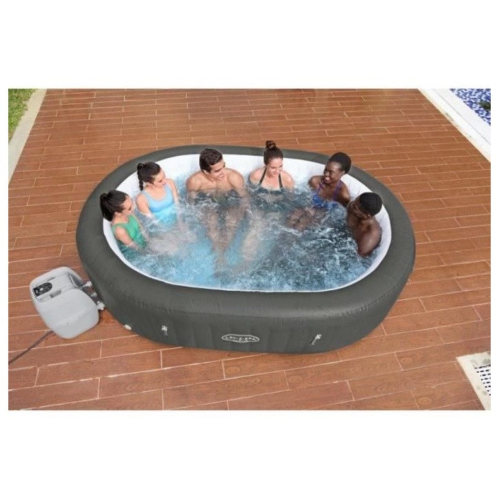 Spa gonflable BESTWAY - Lay-Z-Spa Mauritius - 270 x 180 x 71 cm - 5 a 7 places - Ovale (Couverture, cartouche et diffuseur)