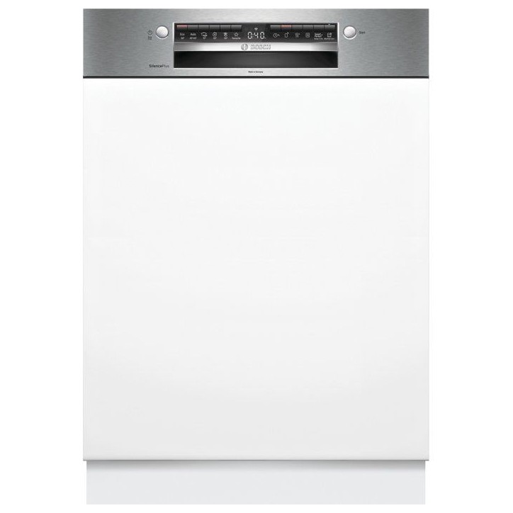 Lave-vaisselle semi-encastrable BOSCH SMI4HCS07E SER4 - 14 couverts - Induction - L60cm - 42 dB - Classe C - Inox Lave-vaisselle semi-encastrable BOSCH SMI4HCS07E SER4 - 14 couverts - Induction - L60cm - 42 dB - Classe C - Inox