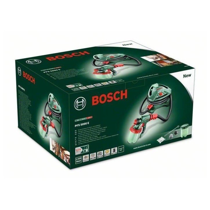 BOSCH Pistolet a peinture PFS 5000 E - 1200 W - Débit : 500 ml/min + Malaxeur BOSCH Pistolet a peinture PFS 5000 E - 1200 W - Débit : 500 ml/min + Malaxeur