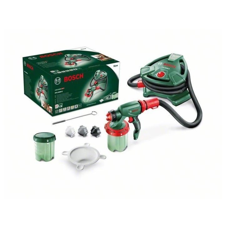 BOSCH Pistolet a peinture PFS 5000 E - 1200 W - Débit : 500 ml/min + Malaxeur BOSCH Pistolet a peinture PFS 5000 E - 1200 W - Débit : 500 ml/min + Malaxeur
