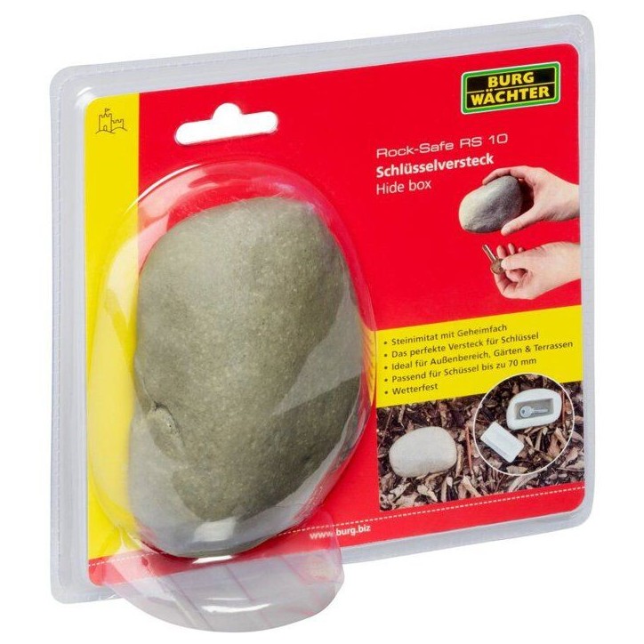 Cache-clés extérieur - BURG-WÄCHTER - Rock-Safe RS 10 - Imitation pierre - Résistant intempéries - Compartiment secret Cache-clés extérieur - BURG-WÄCHTER - Rock-Safe RS 10 - Imitation pierre - Résistant intempéries - Compartiment secret