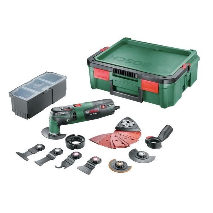 Outil multifonction Bosch - PMF 250 CES - Electrique - 20 Accessoires - Vert Outil multifonction Bosch - PMF 250 CES - Electrique - 20 Accessoires - Vert