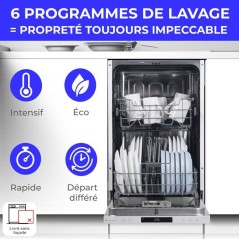 Lave-vaisselle encastrable CONTINENTAL EDISON CELV1044CFI - 10 couvert