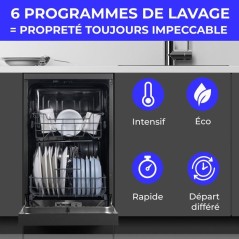 Lave-vaisselle pose libre CONTINENTAL EDISON CELV1044CS - 10 couverts