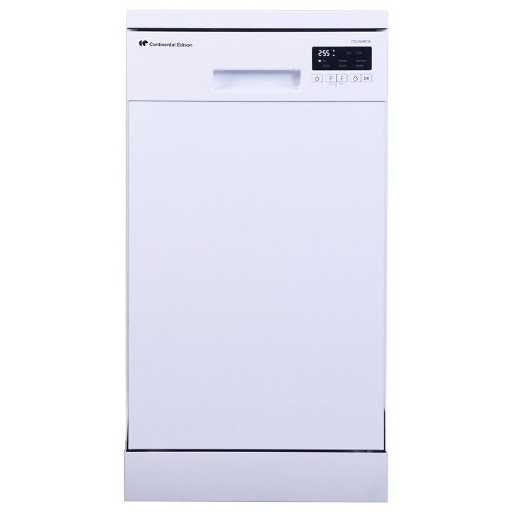 Lave-vaisselle pose libre CONTINENTAL EDISON CELV1044CW - 10 couverts - Induction - L45cm - 44 dB - Blanc