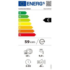 Lave-vaisselle pose libre CONTINENTAL EDISON CELV1044CW - 10 couverts