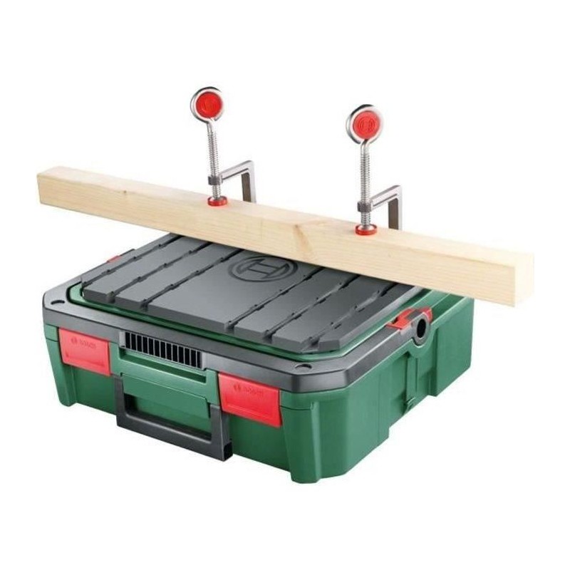 BOSCH Boîte de rangement SystemBox - Taille S + Etabli de Sciage BOSCH Boîte de rangement SystemBox - Taille S + Etabli de Sciage