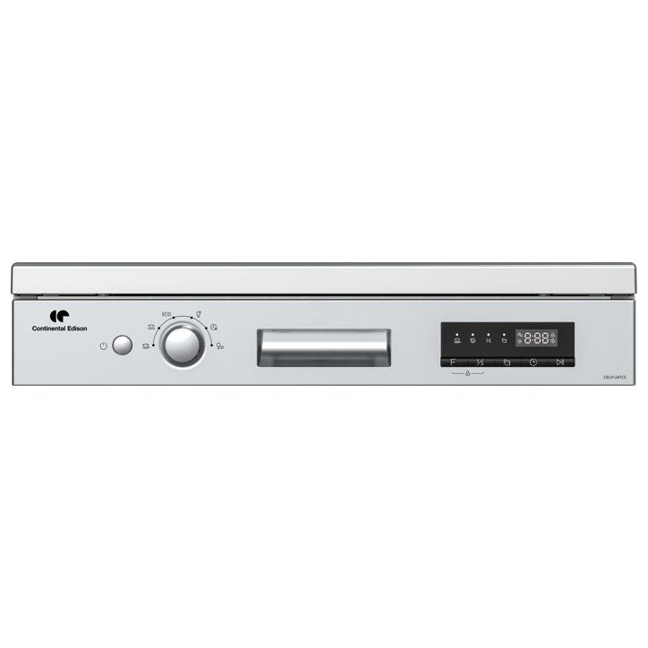 Lave-vaisselle pose libre CONTINENTAL EDISON CELV1247CS - 12 couverts - L60cm - Classe C - 47dB - Silver