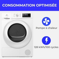 Seche-linge pompe a chaleur CONTINENTAL EDISON CESL9PCWD - 9 kg - L60c