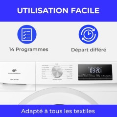 Seche-linge pompe a chaleur CONTINENTAL EDISON CESL9PCWD - 9 kg - L60c