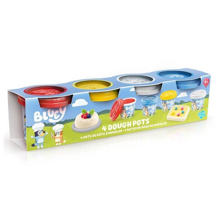 Bluey 3 Pots de Pâte a modeler + 1 Figurine Empreinte