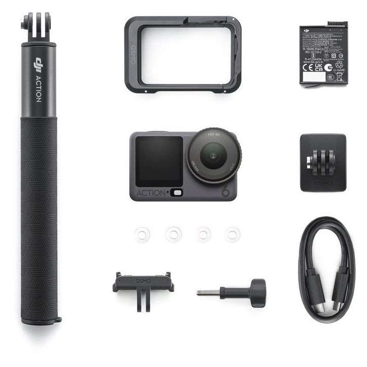 Caméra d'action étanche - DJI - Osmo Action 6 Expansion Combo - Capteur 1/1,1 - Ouverture variable - 50 Go intégrés