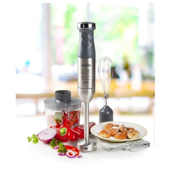 Mixeur plongeant - DOMO - Multifonction - 600 W - Fonction Turbo - 4 lames inox Mixeur plongeant - DOMO - Multifonction - 600 W - Fonction Turbo - 4 lames inox