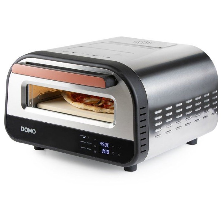 Four a pizza électrique - DOMO - Genius DO9177PZ - Pierre réfractaire 32 cm - Température jusqu'a 450°C - 6 programmes Four a pizza électrique - DOMO - Genius DO9177PZ - Pierre réfractaire 32 cm - Température jusqu'a 450°C - 6 programmes