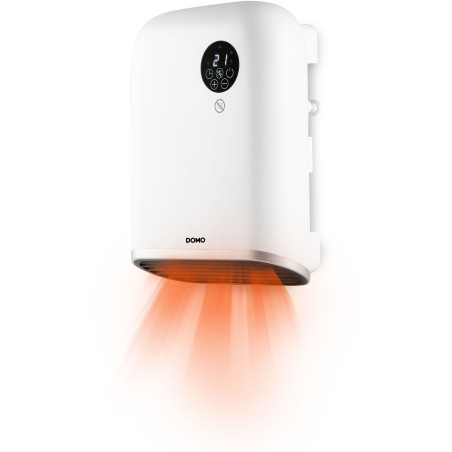 Chauffage pour salle de bain - 2000 W - Domo - DO7357F - Wifi + télécommande - Fonction éco - Ecran led - Mural / pose libre