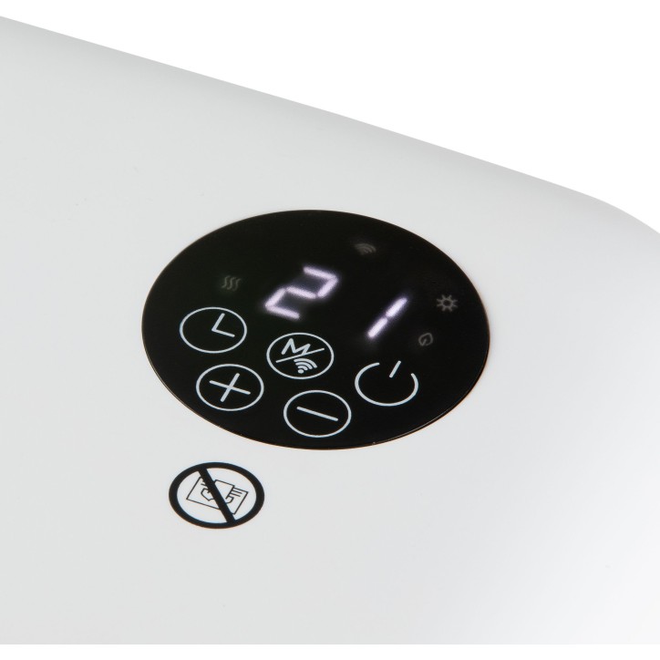 Chauffage pour salle de bain - 2000 W - Domo - DO7357F - Wifi + télécommande - Fonction éco - Ecran led - Mural / pose libre